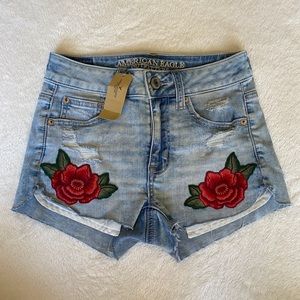 American Eagle High Rise Rose Shorts